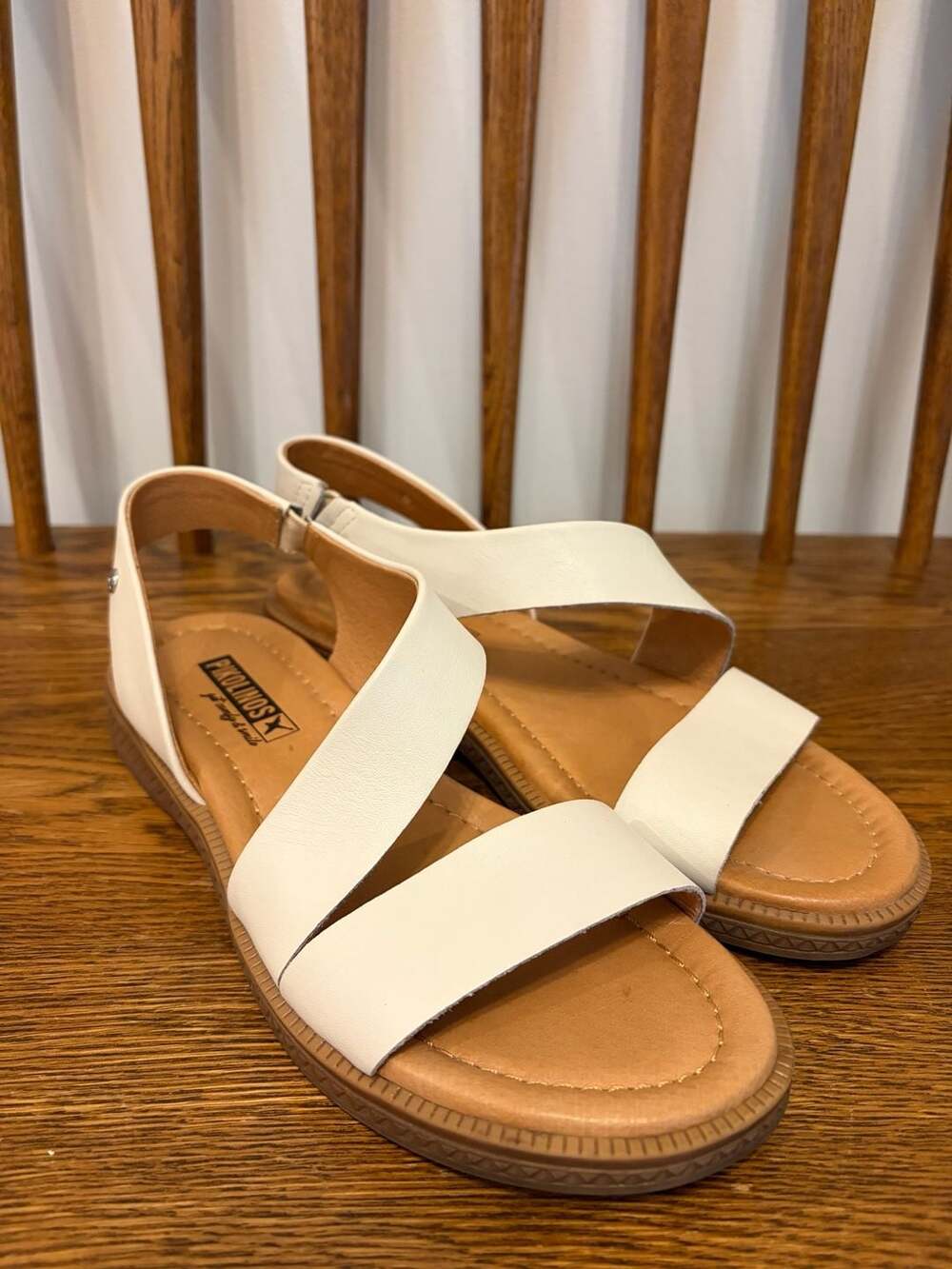 Pikolinos Tarifa Slingback Sandals White Leather